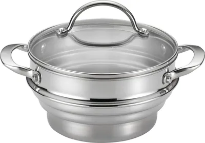 Produktbild von Klassischer Universal-Dampfgareinsatz aus Edelstahl mit Deckel