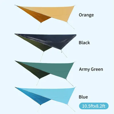 Image de Tente de protection contre les insectes, voile de toit, protection imperméable contre la pluie et le soleil, résistant aux UV, abri de camping avec sardines, sac de rangement pour cordes, idéal pour les activités de plein air, la terrasse, le jardin, la cour, dimensions : 3,2 x 2,5 mètres (10,5 x 8,2 pieds)