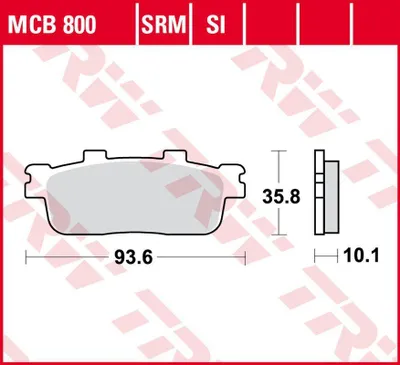 Obrázok produktu pre TRW Plaquettes de frein Trw Sinter Mcb800Srm