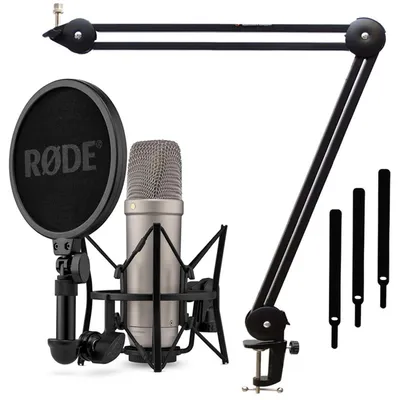 Image de Micro Rode NT1 5th Generation avec pied à bras articulé