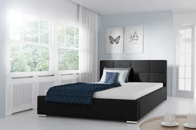 Obrázok produktu pre Čalúnená manželská posteľ 180x200 YSOBEL - čierna