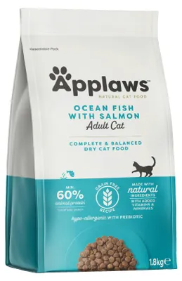 Image de Applaws Cat croquettes poisson de mer & saumon 1,8 kg
