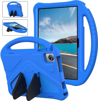 Immagine prodotto di Custodia per bambini per DragonTouch Notepad 102 10.1", custodia antiurto leggera in EVA con supporto pieghevole e maniglia blu