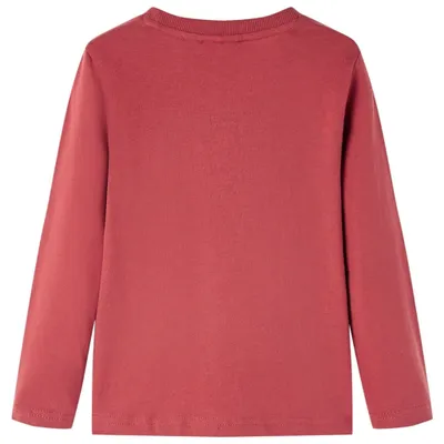 Immagine prodotto di vidaXL Camicia a maniche lunghe per bambini rosso scuro 140