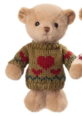 Produktbild von Bukowski Teddybär My Sweetheart braun/grün 18 cm