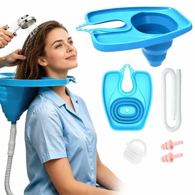 Imagen del producto de Lavabo plegable para lavar el cabello, ideal para uso doméstico