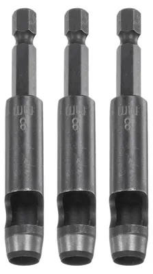 Zdjęcie produktu dla Lochstanzer, 8 mm, trzpień sześciokątny, zestaw 3 sztuk, do obróbki skóry, papieru, tkanin, akcesoria do wiertarek