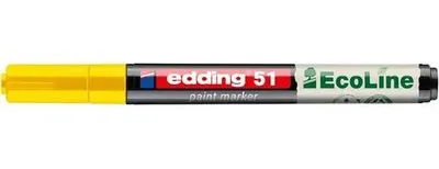 Lakový popisovač, 1–2 mm, EDDING „51“, žltý