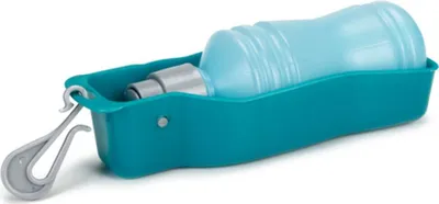Produktbild von Beeztees Hundetrinkflasche für unterwegs, Kunststoff, mit Gürtel, 24.5x6.5x6.5 cm, 250/500/750 ml