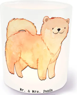 Produktbild von Mr. & Mrs. Panda Teelicht Glas Chow-Chow Lebensretter - Transparent - Geschenk, Kerzenhalter, glaswindlicht, Windlicht, Teelichthalter, Asiatischer Spitz