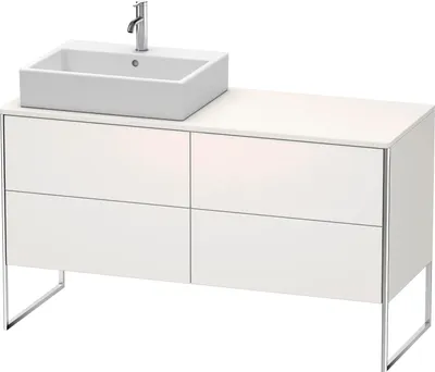 Produktbild von Waschtischunterbau XSQUARE 778x1400x548mm Be li No weiß seidenmatt nordic weiß seidenmatt