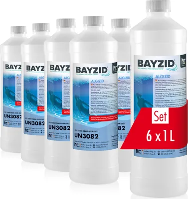Produktbild von 6x1 L BAYZID® Algizid Poolpflegemittel gegen Algen für einen sauberen Pool