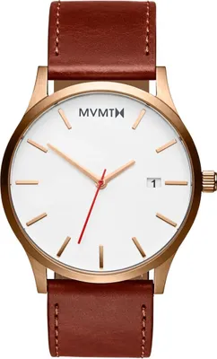 Produktbild von MVMT CLASSIC Rose Gold Natural Herren Uhr Armbanduhr Leder MM01-WBR
