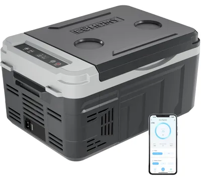 Kompressor-Kühlbox 10 l, -20 bis 20 °C, 12/24 V + 230 V, App, Schnellkühlung