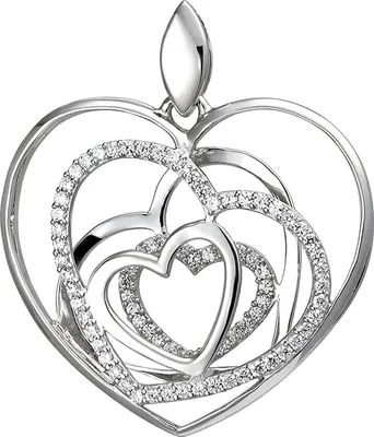 Produktbild von JOBO Anhänger Herzen 925 Sterling Silber 79 Zirkonia Silberanhänger