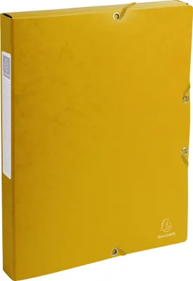 Produktbild von Exacompta 8x Archivbox Karton, 600g, Rücken 25mm + Etikett, A4, Gelb, 50309E