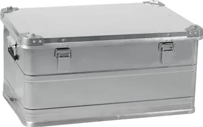 Produktbild von Alubox mit Stapelecken, LxBxH 685 x 490 x 340 mm, 93 Liter, staub/spritzwasserdicht