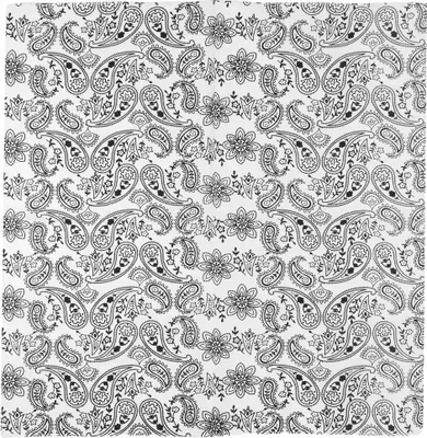 Produktbild von Bandana Tuch - Paisley Allover - quadratisches Kopftuch weiß - schwarz