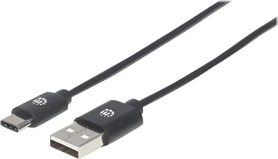 Zdjęcie produktu dla Manhattan 354912, 0,5 m, USB C, USB A, USB 2.0, 0,48 Gbit/s, Czarny