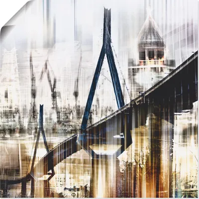 Produktbild von ARTland Poster Hamburg Skyline Collage III Größe: 50x50 cm