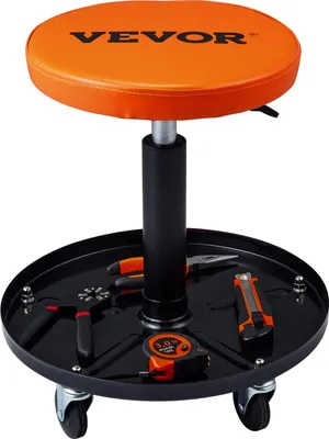 Image de tabouret roulant de mécanicien réglable, tablette à outils pour atelier, garage