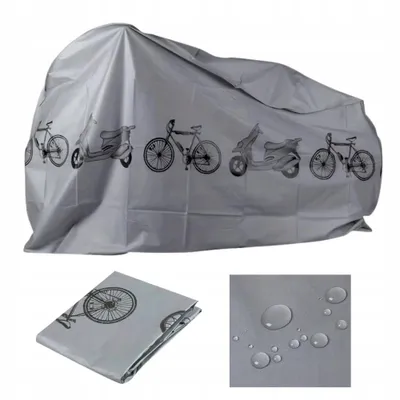Produktbild von Fahrradabdeckung 200x105 cm 1 Stück Grau Wasserdicht Schutzhaube Abdeckplane Fahrradgarage Roller Moped Kunststoff