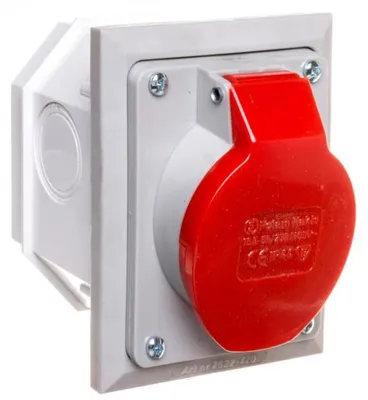 Produktbild von Schräge Isoliersteckdose p/t 16A 250/400V 5P IP44 2622-420