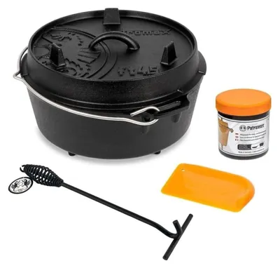 Produktbild von Kochtopf-Set mit Dutch Oven und Zubehör für das Kochen im Freien
