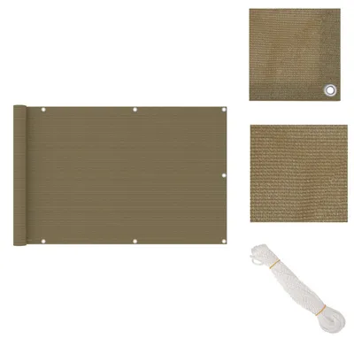 Obrázek produktu pro vidaXL Balkonová zástěna Taupe 90x500 cm HDPE - Slunečníky a slunečníky