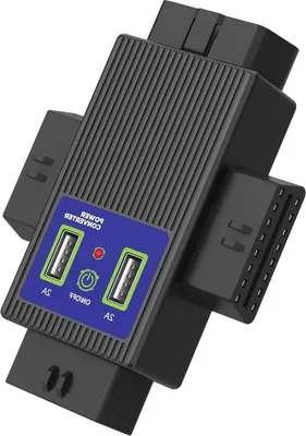 Zdjęcie produktu dla Adapter OBD2, rozgałęźnik 1-3, konwerter 16-pinowy z 2 portami USB