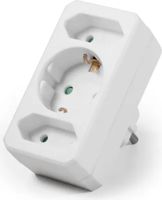 Produktbild von Steckdosenadapter McPower 2x Euro 1x Schutzkontaktdose