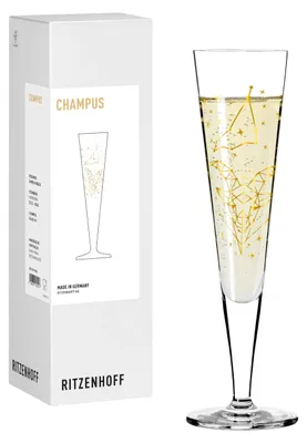 Produktbild von Ritzenhoff Astro Champagnerglas Steinbock 205 ml Kristallglas Gold Dekor