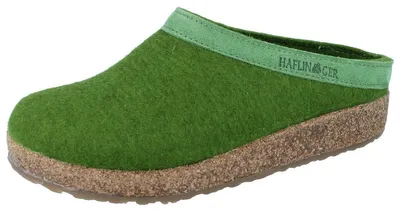 Produktbild von HAFLINGER Grizzly Torben Damen Hausschuhe grün Wollfilz - Größe: 38