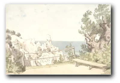 Produktbild von Kunstdruck „Blick von Møns Klint beim Sommerspiret“ von C. W. Eckersberg – 30 x 45 cm – ungerahmt