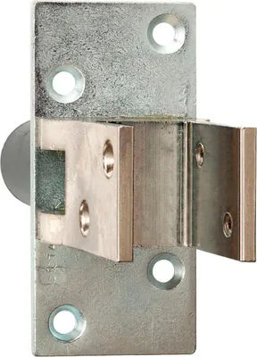Produktbild von Pendeltürbeschlag, Feststell. 90°, TS 19 - 24 mm, Messing vernickelt | Beschlag für Schwingtür