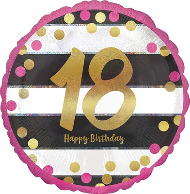 Produktbild von Amscan 3716001, Spielzeugballon, Folie, Pink, Geburtstag, Rund, 5 Stück(e)