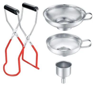 Produktbild von Solidchoice – Set aus 4 Edelstahl-Trichter mit Griff