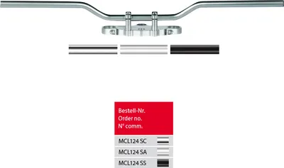 Produktbild von TRW Stahllenker Superbike Speedfighter, schwarz CB250 MC26 SV650 AV Street Triple D67LD XJR1300 RP06