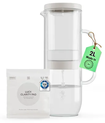 Glas-Filterkaraffe 2 l mit Aktivkohlefilter – reinigt Leitungswasser
