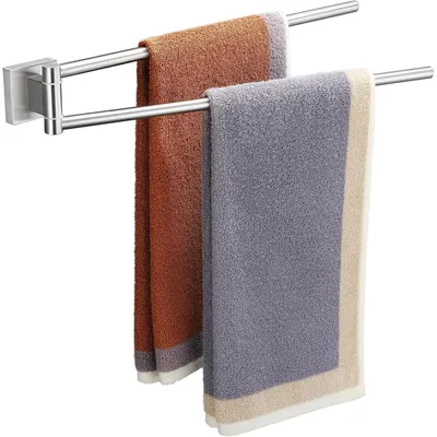 Image de Porte-serviettes pivotant, en acier inoxydable 304, argenté, 39 cm