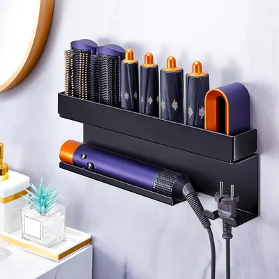 Productafbeelding van Föhnhouder - Wandhouder Haardrogerhouder - Opberghouder voor haardroger accessoires - Haargereedschap organizer