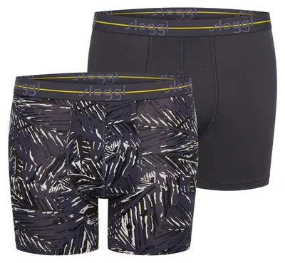 Produktbild von sloggi Herren Langer Boxer Blue Start 2-Pack lightgreymelange - Größe 7