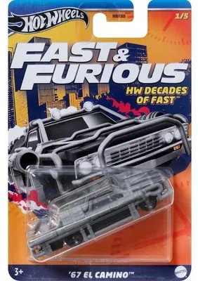 Obrázek produktu pro Hot Wheels Fast & Furious HRW41, Auto, 3 rok/roky, Kov, Plast, Černá, Šedá
