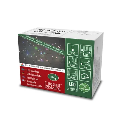 Produktbild von Konstsmide 6331-590, Leichte Dekorationskette, Silber, Metall, Kunststoff, Ambiente, Universal, IP20