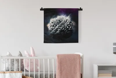 Produktbild von MuchoWow® Wandteppich Wandbehang Blumen - Licht - Rauch 60x60 cm Tapisserie Dekoration Wandtuch - Dekorationen - Wand Decke