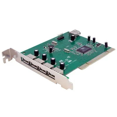 Obrázek produktu pro StarTech.com PCIUSB7, PCI/PCI-X, USB 2.0, PCI 2.2, Zelená, CE, FCC, TAA, REACH, VIA/VLI - VT6212