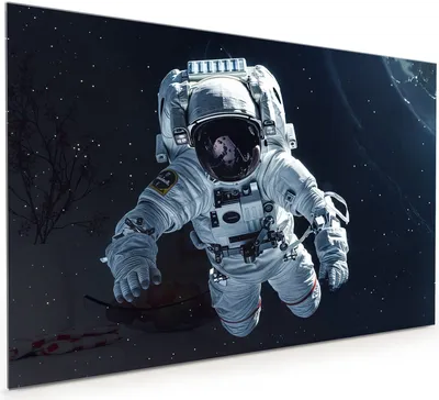 Produktbild von Küchenrückwand Spritzschutz Glas mit Motiv Astronaut im All 40 x 40 cm