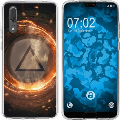Produktbild von PhoneNatic Case kompatibel mit Huawei P20 Silikon-Hülle Element Feuer M3