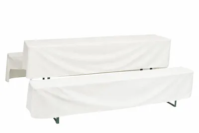 Produktbild von GO-DE Bierzeltgarnitur-Hussen weiß 220 x 70 x 42 cm, (70er Tisch)