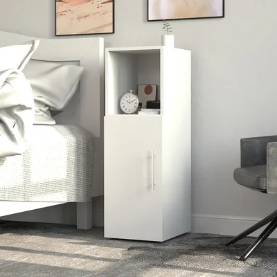 Produktbild von VCM Nachtschrank | Maße ca. H. 90 x B. 30 x T. 35 cm | Beistelltisch mit Drehtühr | Nachttisch - Narila